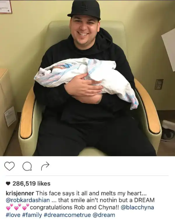 Kris Jenner gushes over her new grandchild